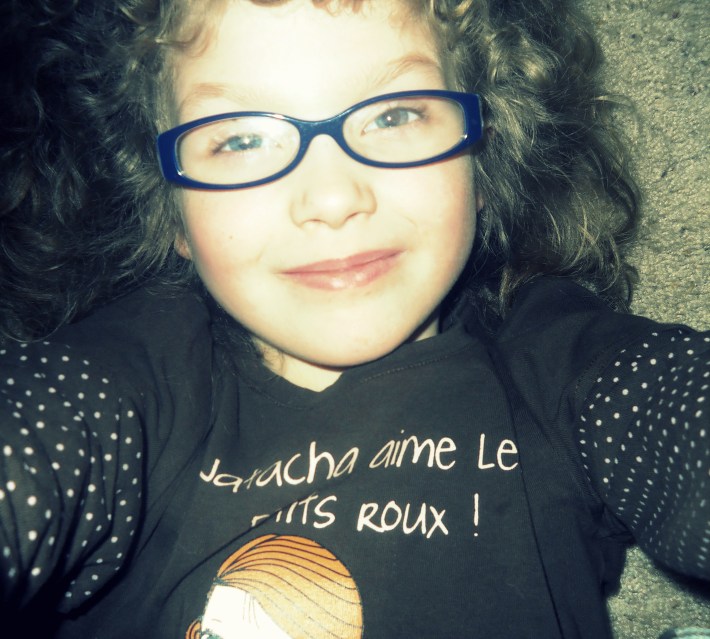 Lil C in her glasses