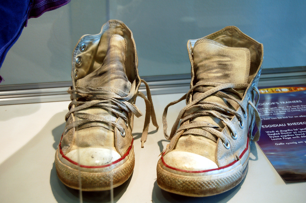 David Tennant's Doctor Who White Hi-top trainers tennis shoes